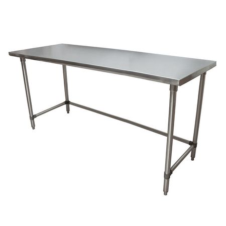 Bk Resources Work Table Open Base 16/304 Stainless Steel, Galvanized Legs 60"Wx30"D CTTOB-6030